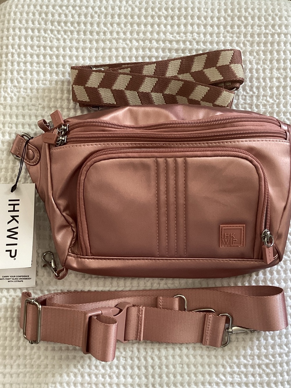 HK Wip Rose Pink Crossbody Bag with Removable Straps